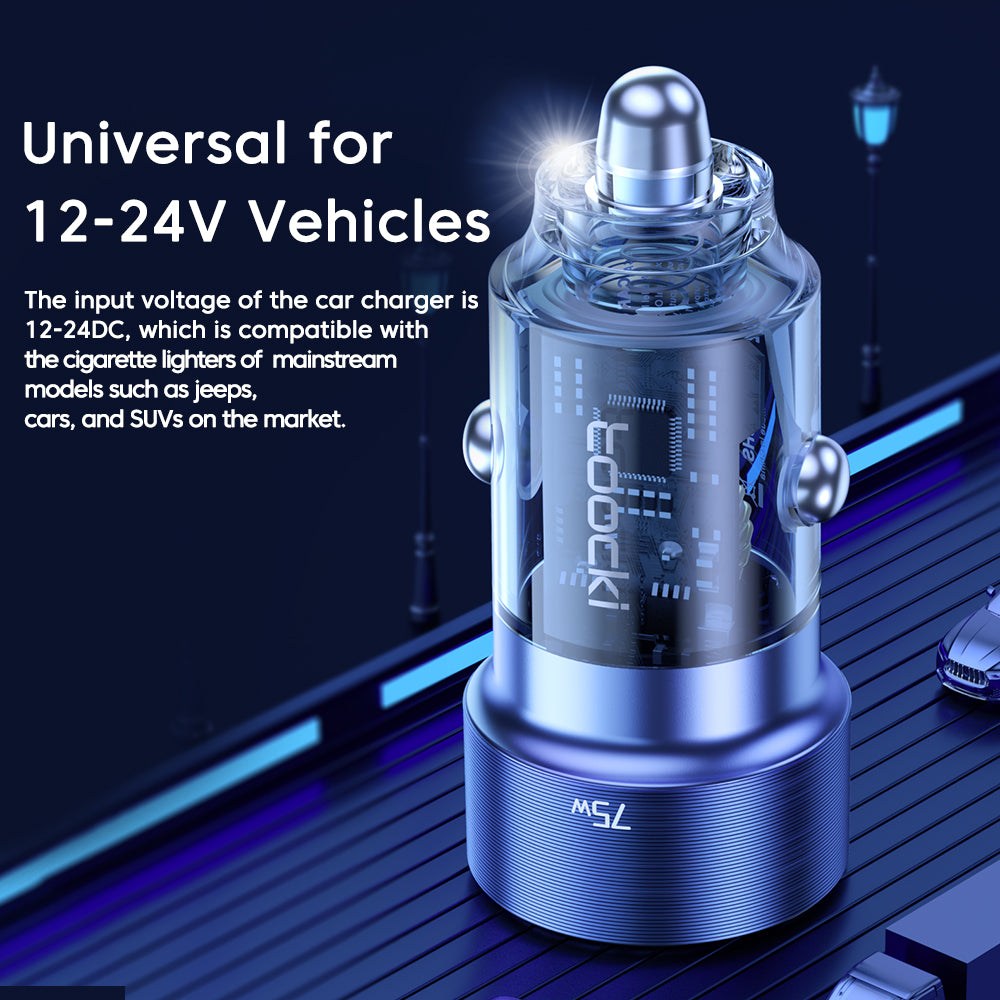 TOOCKI TQ-CC09 PD 45W Fast Car Charger USB-A+Type-C Cigarette Lighter Adapter Car Plug TOOCKI TQ-CC09 PD 45W Fast Car Charger USB-A+Type-C Cigarette Lighter Adapter Car Plug